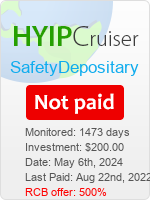 Safety Depositary details image on Hyip Cruiser