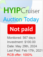 Auction Today details image on Hyip Cruiser