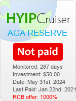 AGA RESERVE details image on Hyip Cruiser