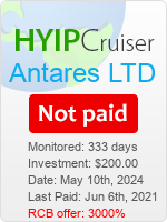 Antares details image on Hyip Cruiser