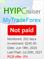 MyTradeForex details image on Hyip Cruiser