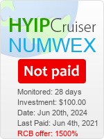NUMWEX details image on Hyip Cruiser