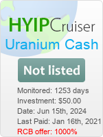 Uranium Cash details image on Hyip Cruiser
