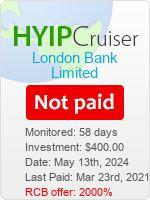 London Bank Limited details image on Hyip Cruiser