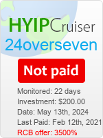 24overseven details image on Hyip Cruiser
