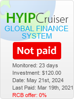 GLOBAL FINANCE SYSTEM details image on Hyip Cruiser