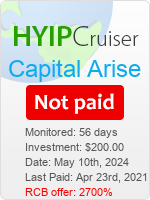 Capital Arise details image on Hyip Cruiser