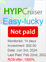 Easy-lucky details image on Hyip Cruiser