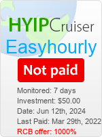 Easyhourly details image on Hyip Cruiser