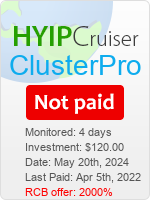 ClusterPro details image on Hyip Cruiser