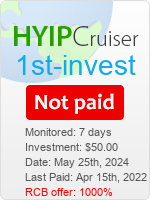 1st-Invest details image on Hyip Cruiser