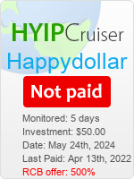 Happydollar.sbs details image on Hyip Cruiser