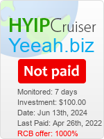 Yeeah.biz details image on Hyip Cruiser